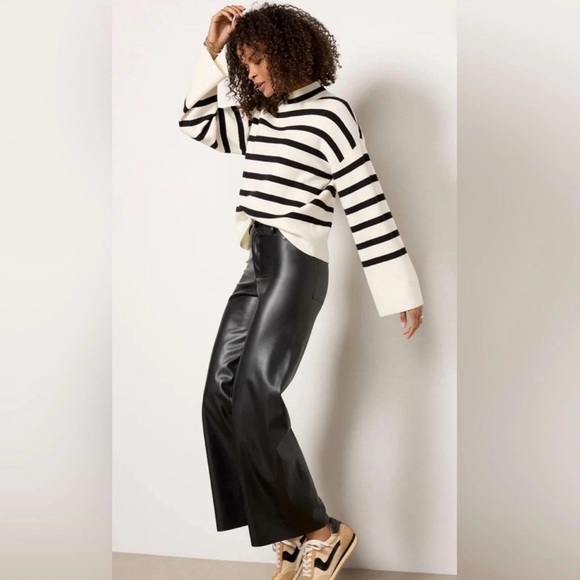 🖤 Z Supply Rilynn Faux Leather Pants – Size L – NWT – Black - Picture 3 of 7